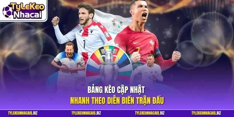 Bảng kèo cập nhật nhanh theo diễn biến trận đấu