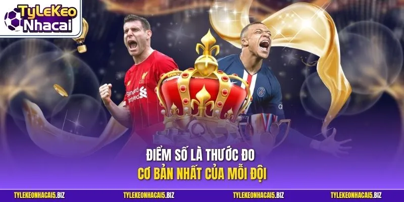 Điểm số là thước đo cơ bản nhất của mỗi đội
